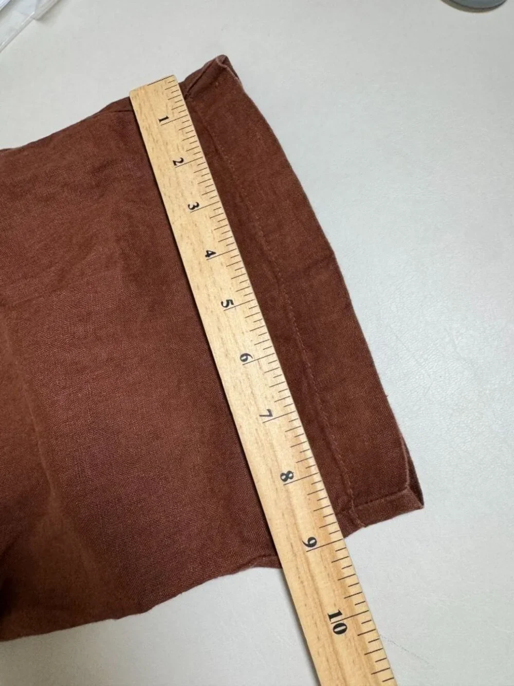 Quince Brown 100% Linen Crop Pants Womens XL Elastic Waist Relaxed Sustainable
